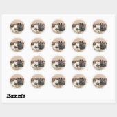 Westie & Scottie Samen Herfst Ronde Sticker (Vel)