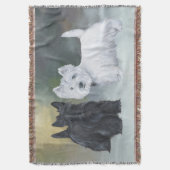 Westie Scottie Wintertijd Deken (Voorkant Verticaal)