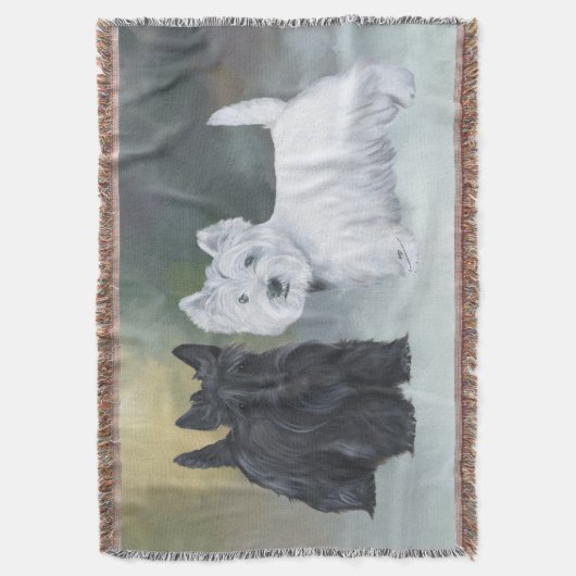 Westie Scottie Wintertime Deken (Voorkant Verticaal)