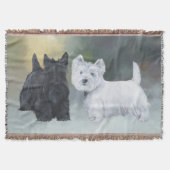 Westie Scottie Wintertime Deken (Voorkant)