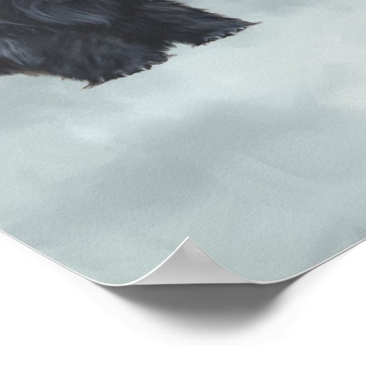 Westie Scottie Wintertime Poster (Hoek)