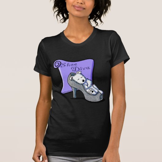Westie SHOE DIVA T-shirt (Voorkant)