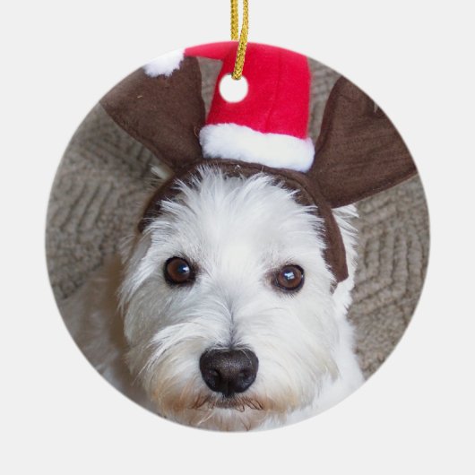 Westie-sierplant Keramisch Ornament (Voorkant)