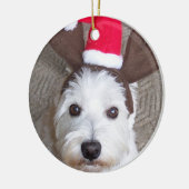 Westie-sierplant Keramisch Ornament (Links)