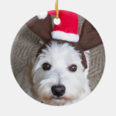 Westie-sierplant Keramisch Ornament (Achterkant)