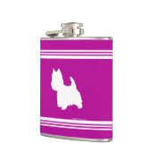 Westie Silhouet Heupfles (Links)