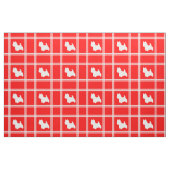 Westie Silhouet op Rood Stof (Yard (91,4 cm))