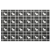 Westie Silhouet op Zwart Stof (Yard (91,4 cm))