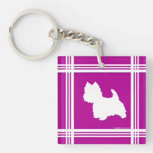 Westie Silhouet Sleutelhanger