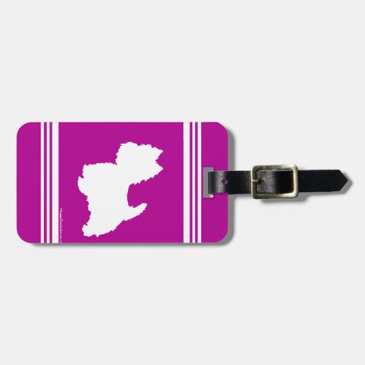 Westie Silhouette Bagagelabel (Voorkant horizontaal)