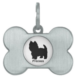 Westie Silhouette Dog Label Huisdieren Naamplaatje
