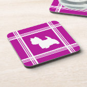 Westie Silhouette Drankjes Onderzetter (Linkerzijde)