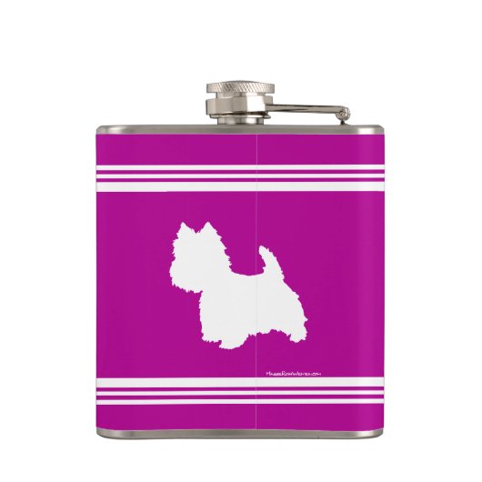 Westie Silhouette Heupfles (Achterkant)