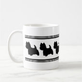 Westie Silhouette Koffiemok (Links)