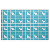 Westie Silhouette op Turquoise Stof (Yard (91,4 cm))