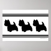 Westie Silhouette Poster (Voorkant)