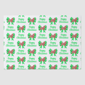 Westie Silhouette Red Christmas Dog & Bow White Tissuepapier
