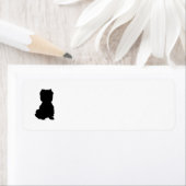 Westie Silhouette Retouradreslabel Etiket (Insitu)