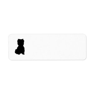 Westie Silhouette Retouradreslabel Etiket