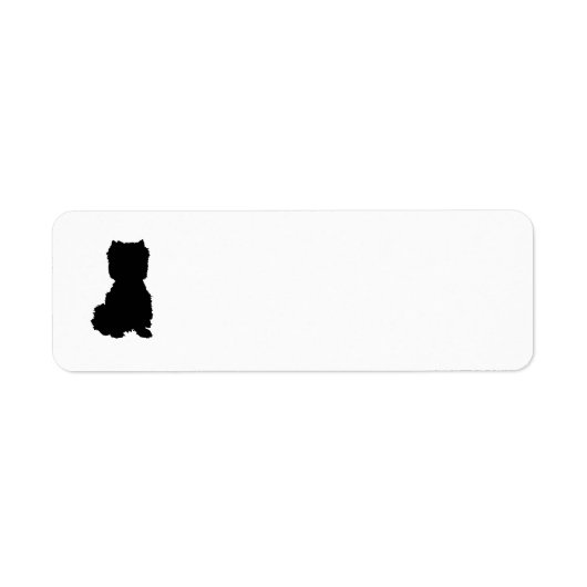 Westie Silhouette Retouradreslabel Etiket (Voorkant)