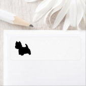 Westie Silhouette Retouradreslabel Etiket (Insitu)