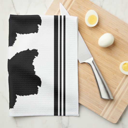 Westie Silhouette Theedoek (Quarter Fold)