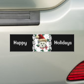 Westie Sinterklaas Bumpersticker (Op auto)