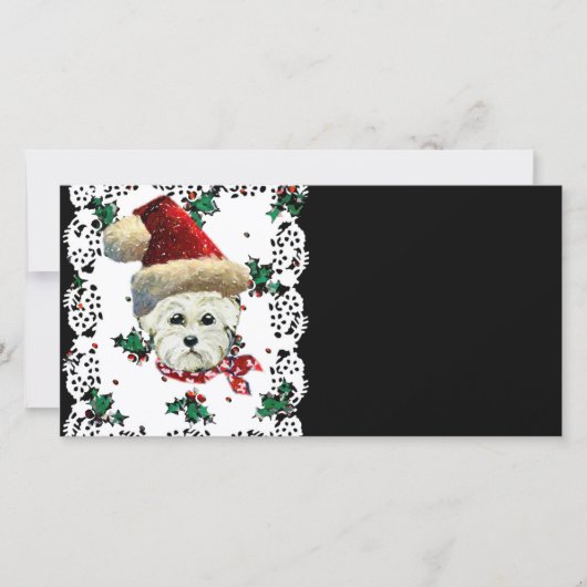 Westie Sinterklaas Feestdagenkaart (Voorkant)