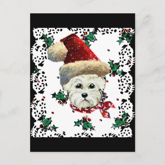 Westie Sinterklaas Feestdagenkaart (Voorkant)