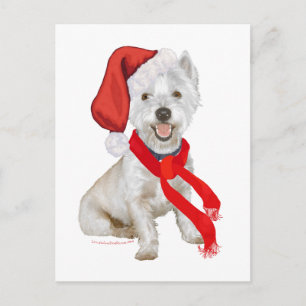 Westie Sinterklaas Helper Feestdagenkaart
