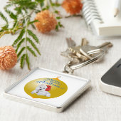 Westie Sinterklaas Helper Ornament Sleutelhanger (Zijkant)