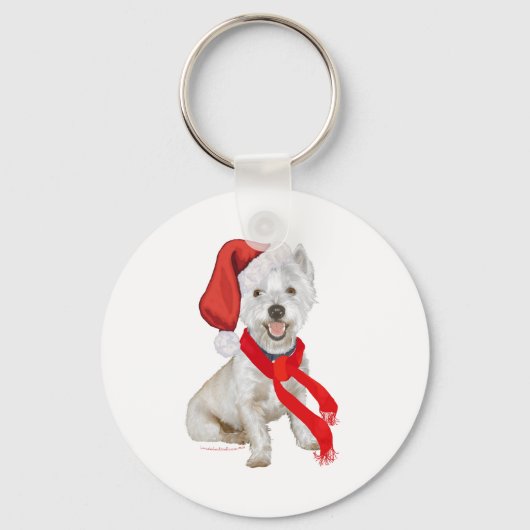 Westie Sinterklaas Helper Sleutelhanger (Voorkant)