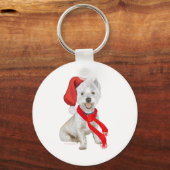 Westie Sinterklaas Helper Sleutelhanger (Voorkant)