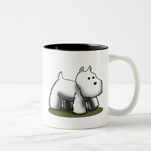 Westie Smaller Tweekleurige Koffiemok (Rechts)