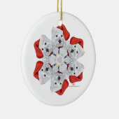 Westie Sneeuwvlokje Keramisch Ornament (Rechts)