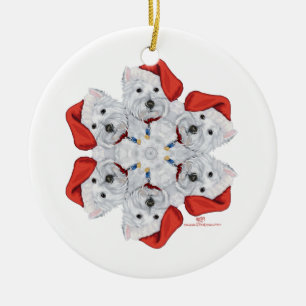 Westie Sneeuwvlokje Keramisch Ornament