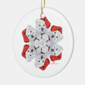 Westie Sneeuwvlokje Keramisch Ornament (Links)