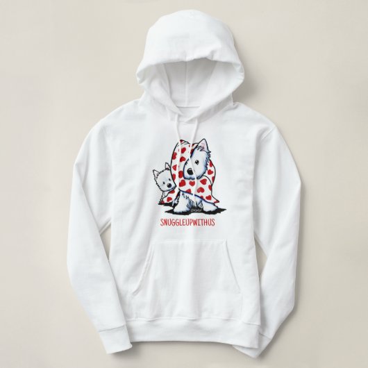Westie SNUGGLEUPWITHUS Hoodie (Design voorkant)