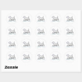 Westie Squirrel Patrol Ronde Sticker (Vel)