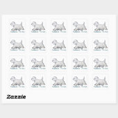 Westie Squirrel Patrol Vierkante Sticker (Vel)