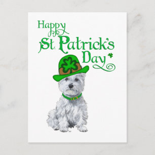 Westie St. Patrick's Dag Briefkaart