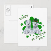 Westie St. Patrick's Dag Briefkaart (Voorkant / Achterkant)