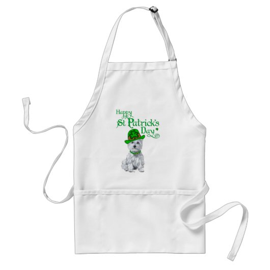 Westie St. Patrick's Dag Standaard Schort (Voorkant)