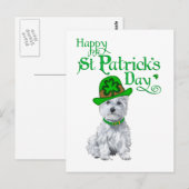 Westie St Patricks Day Briefkaart (Voorkant / Achterkant)