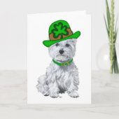 Westie St Patricks Day Kaart (Voorkant)