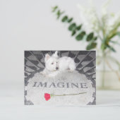 Westie stelt wereldvrede voor briefkaart (Staand voorkant)