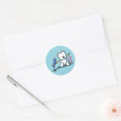Westie Sticker met Hart Snoeren (Envelop)