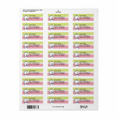 Westie strikdas gedempte Chartreuse en Cranberry Etiket (Full Sheet)
