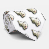 Westie-Stropdas Stropdas (Opgerold)