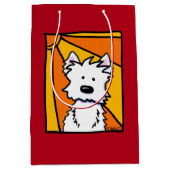 Westie Sunshine KiniArt Gift Bag Medium Cadeauzakje (Voorkant)